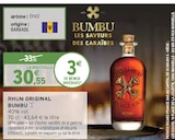 RHUM ORIGINAL - BUMBU - Intermarché à Rouen RHUM ORIGINAL - BUMBU en promo chez Intermarché Rouen à 30,55 €