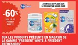 -60% sur le 2ème produit acheté sur les produits présents en magasin de la gamme "freedent white & freedent refreshers dans le catalogue E.Leclerc