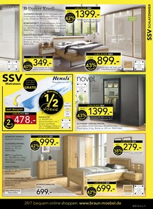Matratze im BRAUN Möbel-Center Prospekt "JUBILÄUMS SSV" mit 20 Seiten (Reutlingen)