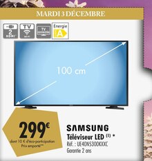 Téléviseur LED - Carrefour à Lille Téléviseur LED en promo chez Carrefour Lille à 299,00 €
