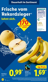 Bananen im Lidl Prospekt "LIDL LOHNT SICH" mit 63 Seiten (Koblenz)