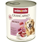 Animonda Dog Dose GranCarno Adult mit Herz 800 g bei Zookauf im Nienburg Prospekt für 2,29 €