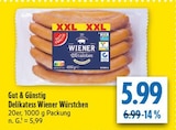 Delikatess Wiener Würstchen bei diska im Lobstädt Prospekt für 5,99 €