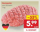 Netto Marken-Discount Pößneck - Hackepeter Angebot im Prospekt Hackepeter bei Netto Marken-Discount im Pößneck Prospekt für 5,99 €