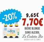 Bière Blonde Sans Alcool - La Cadette Bio dans le catalogue Naturalia