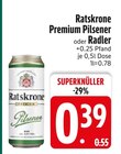 Aktuelles Premium Pilsener oder Radler Angebot bei EDEKA in Augsburg ab 0,39 €