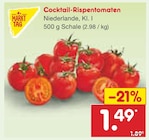 Cocktail-Rispentomaten im Angebot bei Netto Marken-Discount in Magdeburg Cocktail-Rispentomaten Angebote von Markttag bei Netto Marken-Discount Magdeburg für 1,49 €