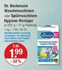 Waschmaschinen oder Spülmaschinen Hygiene-Reiniger von Dr. Beckmann im aktuellen V-Markt Prospekt für 1,99 €