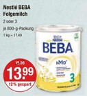 Beba Folgemilch im V-Markt Prospekt Beba Folgemilch von Nestlé im aktuellen V-Markt Prospekt für 13,99 €