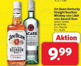 Markant Nordwest Butjadingen - Jim Beam Kentucky Straight Bourbon Whiskey oder Likör oder Bacardi Rum Angebot im Prospekt Jim Beam Kentucky Straight Bourbon Whiskey oder Likör oder Bacardi Rum bei Markant Nordwest im Butjadingen Prospekt für 9,99 €