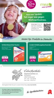 Aktueller mea - meine apotheke Prospekt (Norderstedt, 4 Seiten zum blättern mea - meine apotheke Prospekt Unsere Dezember-Angebote mit 4 Seiten