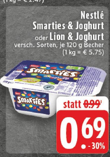 Aktuelles Smarties & Joghurt Angebot bei EDEKA in Bielefeld ab 0,69 €