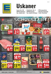 EDEKA Discounter Prospekt der aktuellen Woche mit 28 Seiten, gültig von 24.08.2026 bis 29.08.2026, in Horstmar und Umgebung Aktueller EDEKA Discounter Prospekt in Horstmar und Umgebung, "Aktuelle Angebote" mit 28 Seiten, 24.08.2026 - 29.08.2026