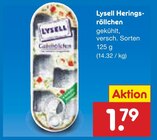 Heringsröllchen im Angebot bei Netto Marken-Discount in Bremen Heringsröllchen Angebote von Lysell bei Netto Marken-Discount Bremen für 1,79 €