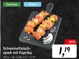 Konsum Radebeul - Schweinefleischspieß mit Paprika Angebot im Prospekt Schweinefleischspieß mit Paprika bei Konsum im Radebeul Prospekt für 1,19 €