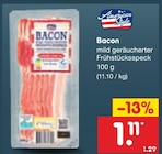 Bacon von American Style für 1,11 € bei Netto Marken-Discount im Angebot Bacon von American Style im aktuellen Netto Marken-Discount Prospekt