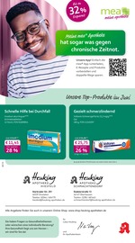 mea - meine apotheke Apotheken Prospekt der aktuellen Woche mit 4 Seiten, gültig von 01.06.2026 bis 30.06.2026, in Dinslaken und Umgebung Aktueller mea - meine apotheke Apotheken Prospekt in Dinslaken und Umgebung, "Unsere Juni-Angebote" mit 4 Seiten, 01.06.2026 - 30.06.2026
