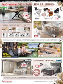 Bett im hofmeister Prospekt "SPAR & ERLEBNISWOCHEN" mit 12 Seiten (Reutlingen)