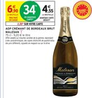 Crémant de Bordeaux Brut - Malesan - Intermarché Super à Pamiers Crémant de Bordeaux Brut - Malesan en promo chez Intermarché Super Pamiers à 4,55 €