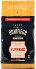 Café en grains Supremo - CAFÉS LE BONIFIEUR en promo chez Intermarché Hyper Bergerac à 15,20 €