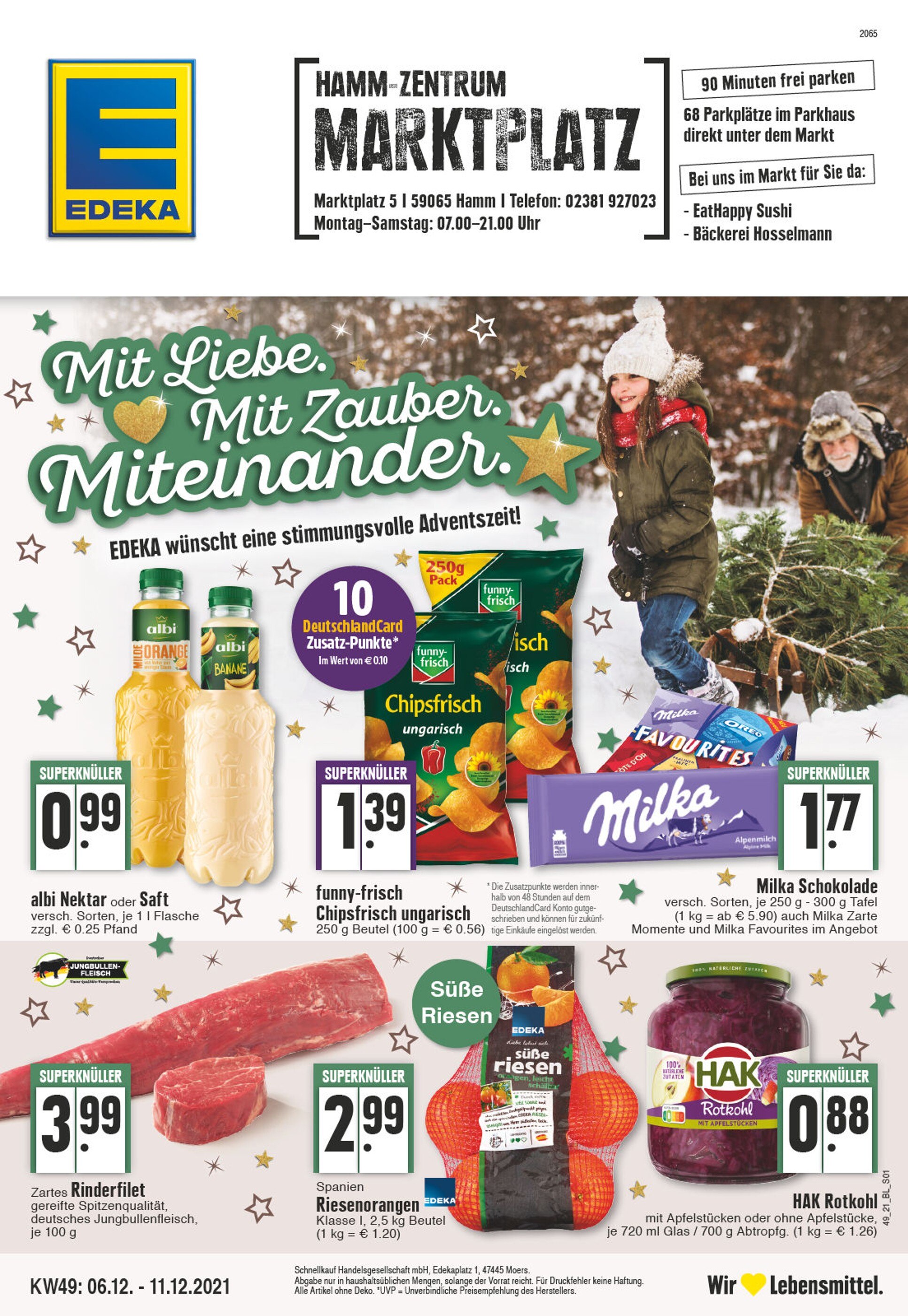 EDEKA Prospekt für Hamm mit 32 Seiten EDEKA Prospekt für Hamm: "Aktuelle Angebote", 32 Seiten, 06.12.2021 - 11.12.2021