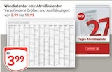 Wandkalender im Angebot bei GLOBUS in Salzgitter Wandkalender Angebote bei GLOBUS Salzgitter für 3,99 €