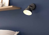 Spot patère e14 10w yarra noir mat, ø 12,5 x h. 18,5 x p. 22,4 cm - GOODHOME dans le catalogue Castorama