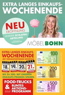 Möbel Bohn Prospekt EXTRA LANGES EINKAUFS-WOCHENENDE mit 16 Seiten
