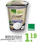 Aktuelles Bioland-Weidemilch Joghurt griechischer Art Angebot bei E center in Frankfurt (Main) ab 1,19 €