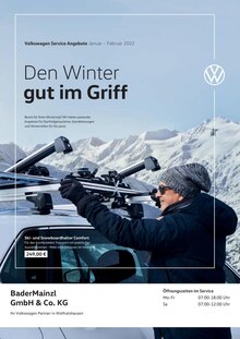 Volkswagen Prospekt für Tutzing: Den Winter gut im Griff, 1 Seite, 01.01.2022 - 28.02.2022