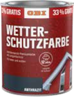 Wetterschutzfarbe Angebote von OBI bei OBI Landshut für 14,99 €