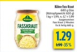 Fass Kraut im Angebot bei diska in Hof Fass Kraut Angebote von Kühne bei diska Hof für 1,29 €