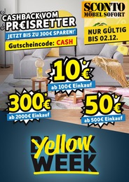 Sconto SB Prospekt für Lichtenau: "CASHBACK VOM PREISRETTER", 1 Seite, 29.11.2024 - 02.12.2024