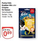 Aktuelle Felix Katzenfutter Angebote bei GLOBUS in Halle (Saale) Aktuelles Knabber-Mix Angebot bei GLOBUS in Halle (Saale) ab 0,89 €