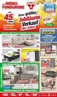 Die Möbelfundgrube Prospekt Unser größter Jubiläums Verkauf aller Zeiten! mit 15 Seiten