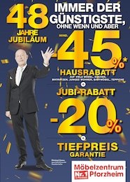 Möbelzentrum Pforzheim Prospekt für Wörth: "48 JAHRE JUBILÄUM", 4 Seiten, 26.09.2026 - 10.10.2026