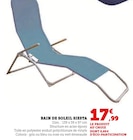 BAIN DE SOLEIL SIESTA - Super U à Vierzon BAIN DE SOLEIL SIESTA en promo chez Super U Vierzon à 17,99 €