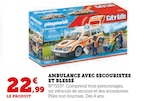 Ambulance avec secouristes et blessé - Playmobil dans le catalogue Hyper U