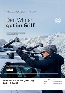 Volkswagen Prospekt für Schöneberg, Hunsrück mit 1 Seite Volkswagen Prospekt für Schöneberg, Hunsrück: Den Winter gut im Griff, 1 Seite, 01.01.2022 - 28.02.2022