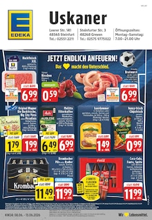 EDEKA Greven Prospekt der aktuellen Woche, gültig von 08.06.2026 bis 13.06.2026 Aktueller EDEKA Greven Prospekt "Aktuelle Angebote" mit 26 Seiten