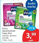 Waschmittel Caps 3in1 von Priva im aktuellen budni Prospekt