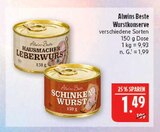 Hausmacher Leberwurst Angebote von Alwins Beste bei Marktkauf Bautzen für 1,49 €