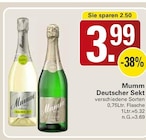 Sekt Angebote von Mumm bei WEZ Löhne für 3,99 €
