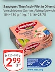 Thunfisch-Filet in Olivenöl Angebote von Saupiquet bei GLOBUS Altenburg für 2,99 €