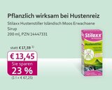 Hustenstiller Isländisch Moos Erwachsene Sirup Angebote von Stilaxx bei mea - meine apotheke Friedrichshafen für 13,45 €
