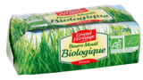 Beurre moulé Bio - GRAND FERMAGE en promo chez Carrefour Le Havre à 3,39 €