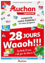Auchan Catalogue "28 jours Waaoh !", 4 pages, Sevran,  02/05/2022 - 29/05/2022