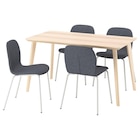Stuhl im IKEA Prospekt Tisch und 4 Stühle Eschenfurnier/Gunnared mittelgrau weiß von LISABO / KARLPETTER im aktuellen IKEA Prospekt für 388,96 €