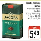 Krönung Kaffee Angebote von Jacobs bei nah und gut Bamberg für 5,49 €