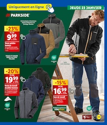 Offre Veste polaire homme dans le catalogue Lidl du moment à la page 15